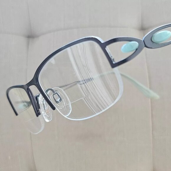 Brendel Ladies Eyeglasses Black/Blue Tone Eschenbach Glasses 50[]17 135 Frame - Picture 2 of 12